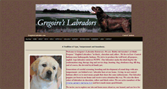 Desktop Screenshot of gregoireslabradors.com