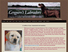 Tablet Screenshot of gregoireslabradors.com